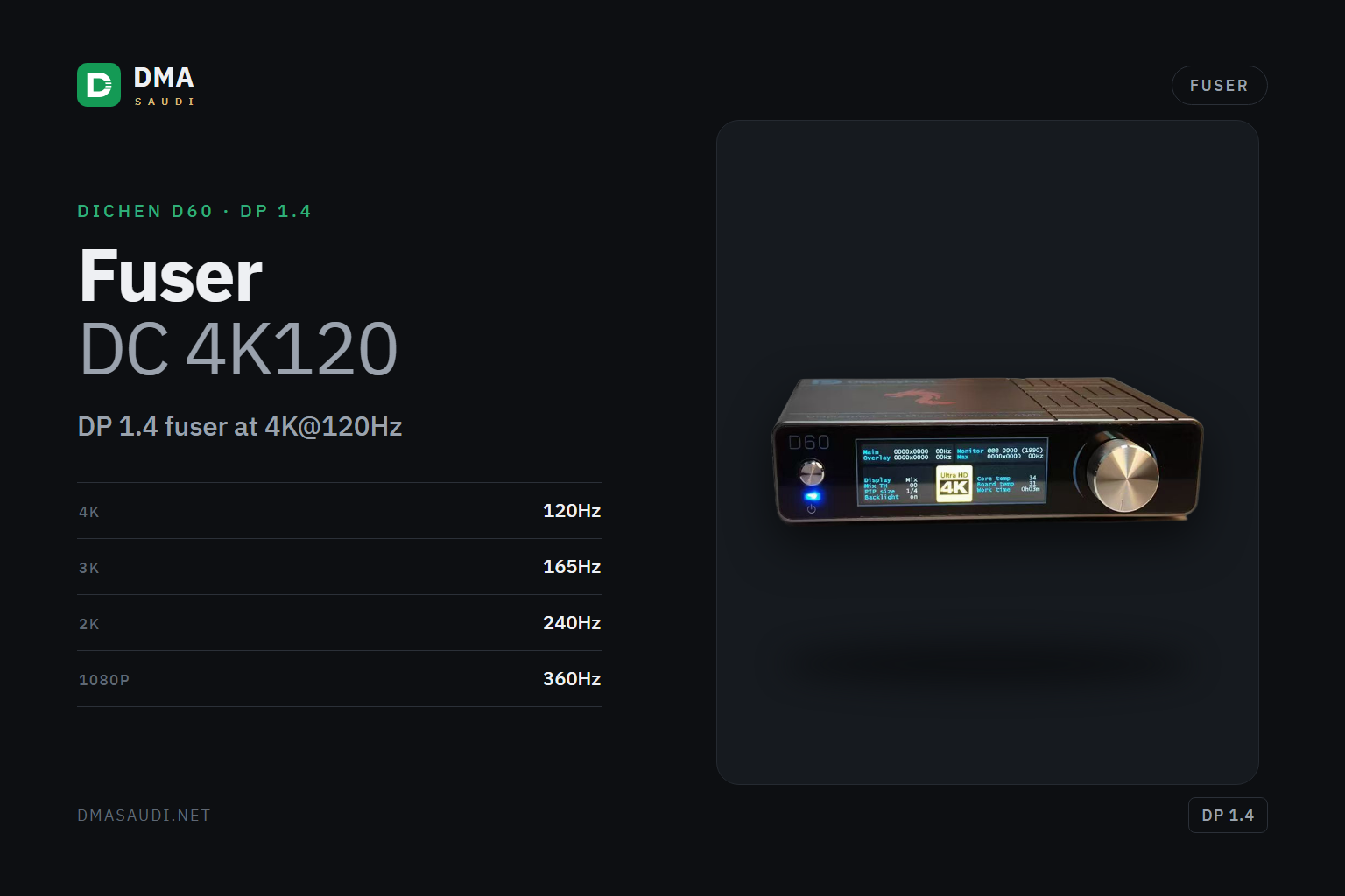 DC 4K120 — DMA Saudi